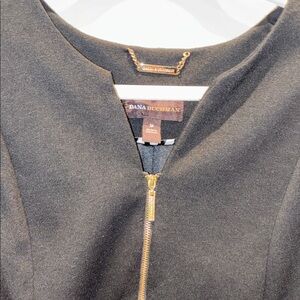 Dana Buchman Black zippered black Gold Accents